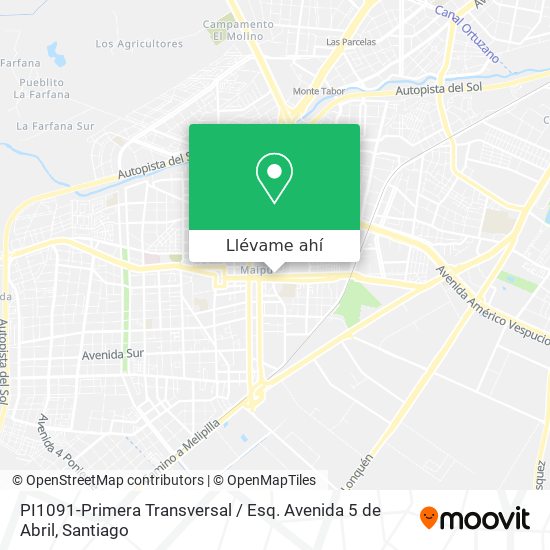 Mapa de PI1091-Primera Transversal / Esq. Avenida 5 de Abril