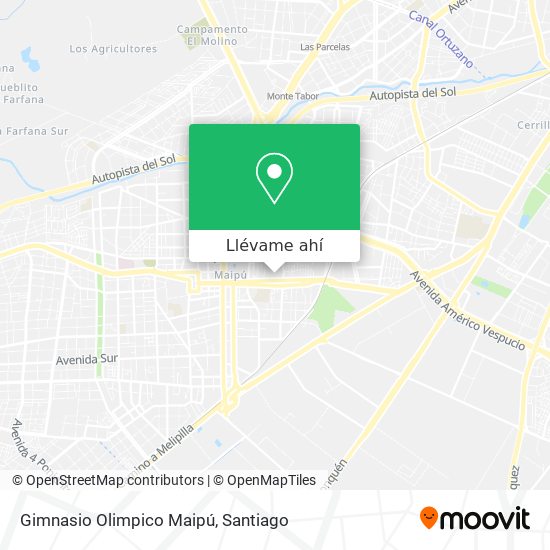Mapa de Gimnasio Olimpico Maipú