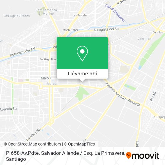 Mapa de PI658-Av.Pdte. Salvador Allende / Esq. La Primavera