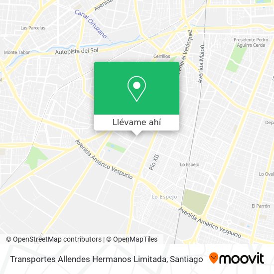 Mapa de Transportes Allendes Hermanos Limitada