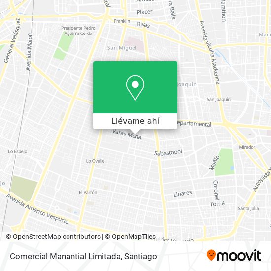 Mapa de Comercial Manantial Limitada