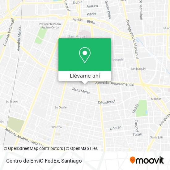 Mapa de Centro de EnvíO FedEx