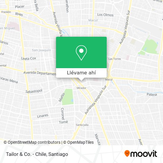 Mapa de Tailor & Co. - Chile