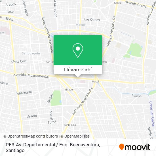 Mapa de PE3-Av. Departamental / Esq. Buenaventura