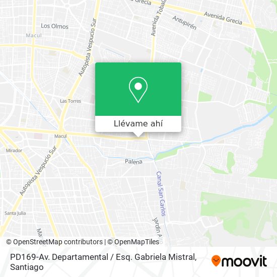 Mapa de PD169-Av. Departamental / Esq. Gabriela Mistral