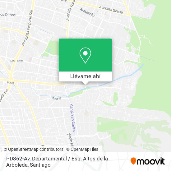 Mapa de PD862-Av. Departamental / Esq. Altos de la Arboleda