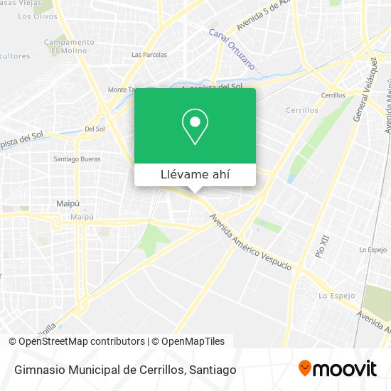 Mapa de Gimnasio Municipal de Cerrillos