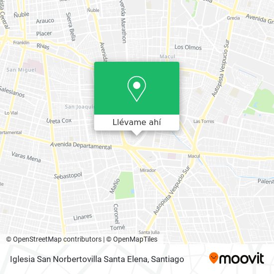 Mapa de Iglesia San Norbertovilla Santa Elena