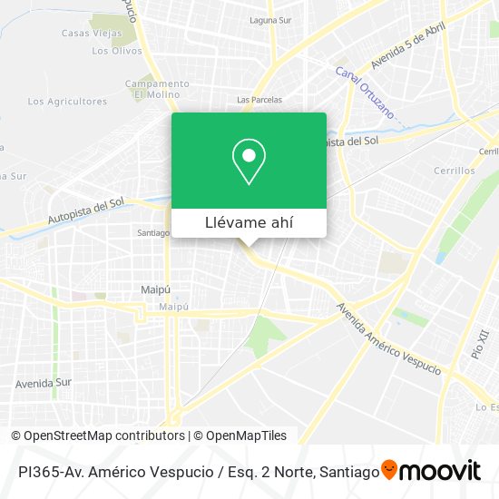 Mapa de PI365-Av. Américo Vespucio / Esq. 2 Norte