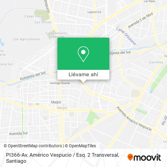 Mapa de PI366-Av. Américo Vespucio / Esq. 2 Transversal
