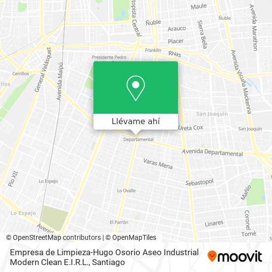 Mapa de Empresa de Limpieza-Hugo Osorio Aseo Industrial Modern Clean E.I.R.L.