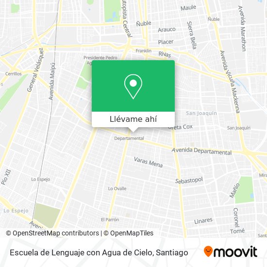 Mapa de Escuela de Lenguaje con Agua de Cielo