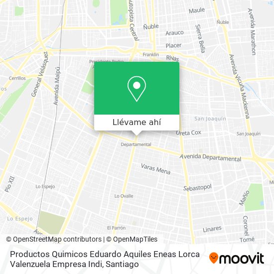 Mapa de Productos Quimicos Eduardo Aquiles Eneas Lorca Valenzuela Empresa Indi