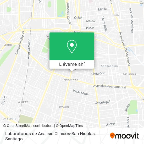 Mapa de Laboratorios de Analisis Clinicos-San Nicolas