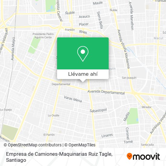 Mapa de Empresa de Camiones-Maquinarias Ruiz Tagle