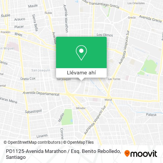 Mapa de PD1125-Avenida Marathon / Esq. Benito Rebolledo