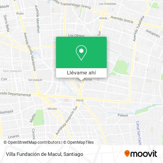 Mapa de Villa Fundación de Macul