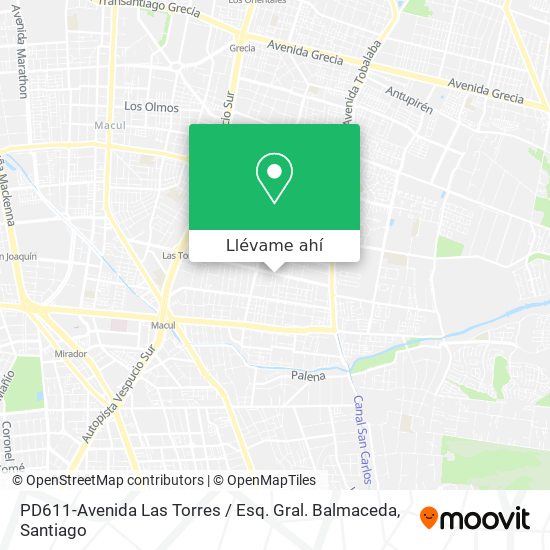 Mapa de PD611-Avenida Las Torres / Esq. Gral. Balmaceda