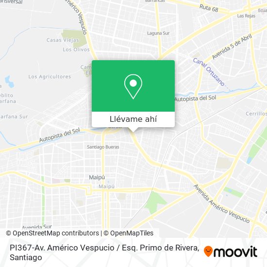 Mapa de PI367-Av. Américo Vespucio / Esq. Primo de Rivera