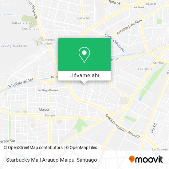 Mapa de Starbucks Mall Arauco Maipu