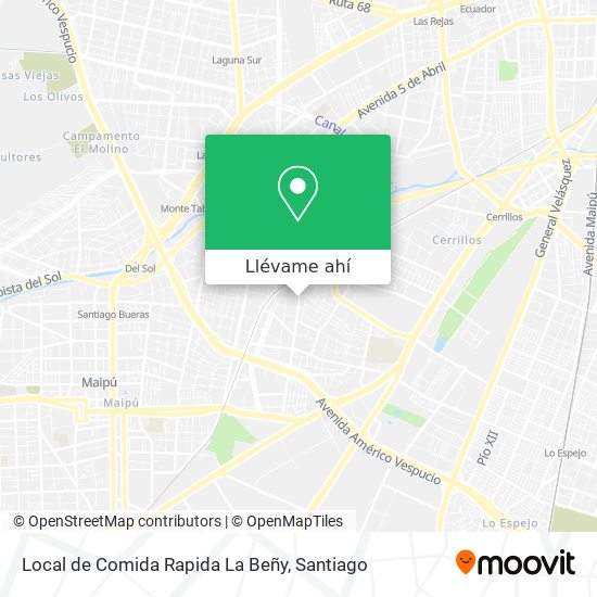 Mapa de Local de Comida Rapida La Beñy