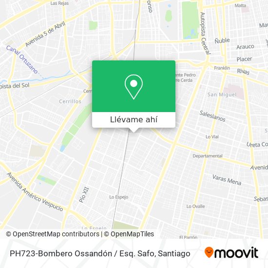 Mapa de PH723-Bombero Ossandón / Esq. Safo