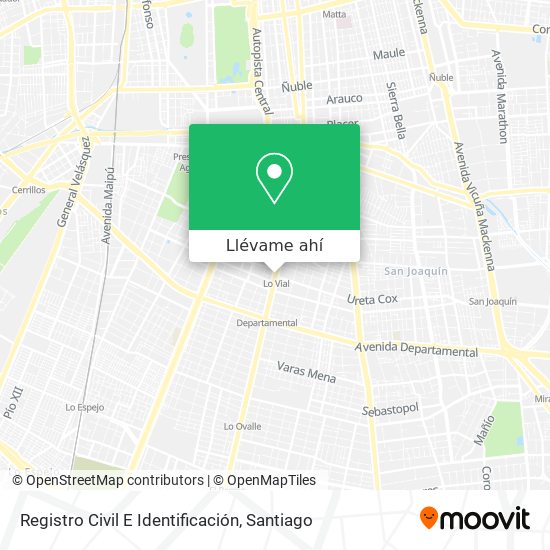 Mapa de Registro Civil E Identificación