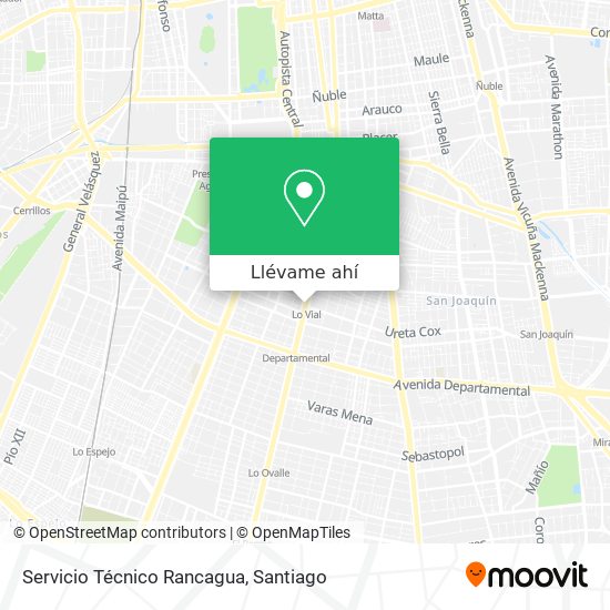 Mapa de Servicio Técnico Rancagua