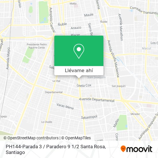 Mapa de PH144-Parada 3 / Paradero 9 1 / 2 Santa Rosa