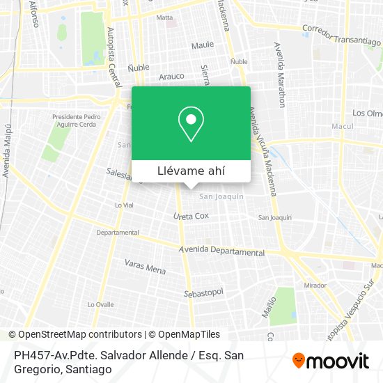 Mapa de PH457-Av.Pdte. Salvador Allende / Esq. San Gregorio