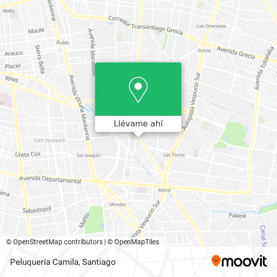 Mapa de Peluquería Camila