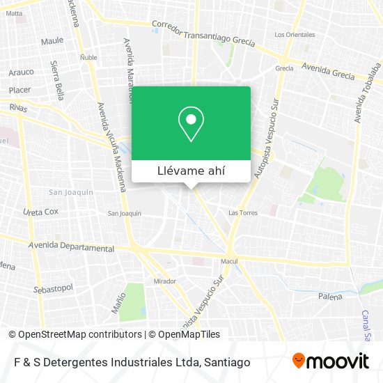 Mapa de F & S Detergentes Industriales Ltda