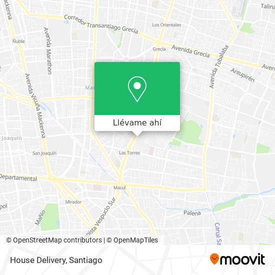 Mapa de House Delivery