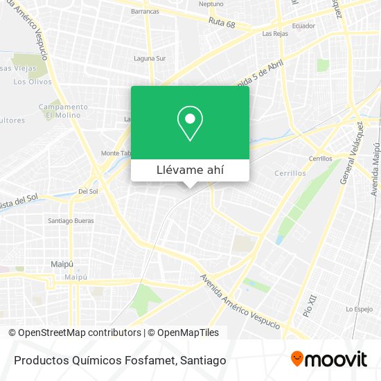 Mapa de Productos Químicos Fosfamet