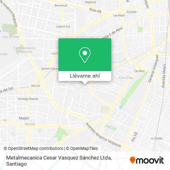 Mapa de Metalmecanica Cesar Vasquez Sánchez Ltda