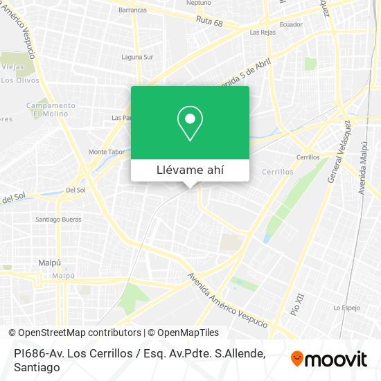 Mapa de PI686-Av. Los Cerrillos / Esq. Av.Pdte. S.Allende