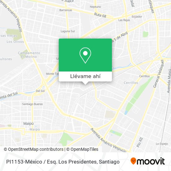 Mapa de PI1153-México / Esq. Los Presidentes