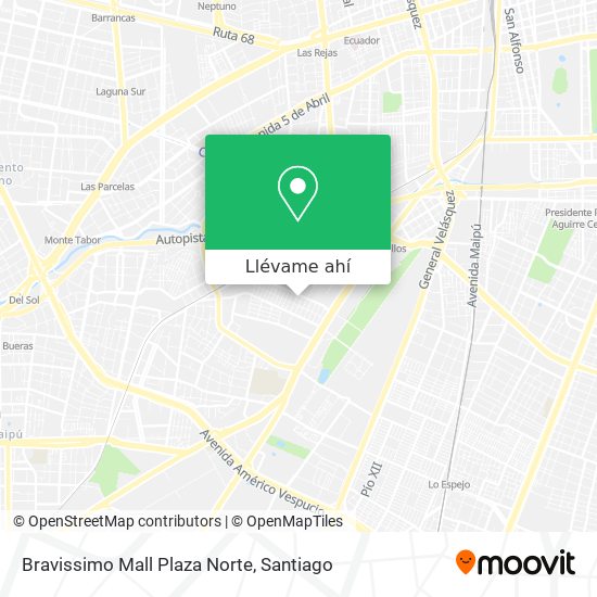 Mapa de Bravissimo Mall Plaza Norte