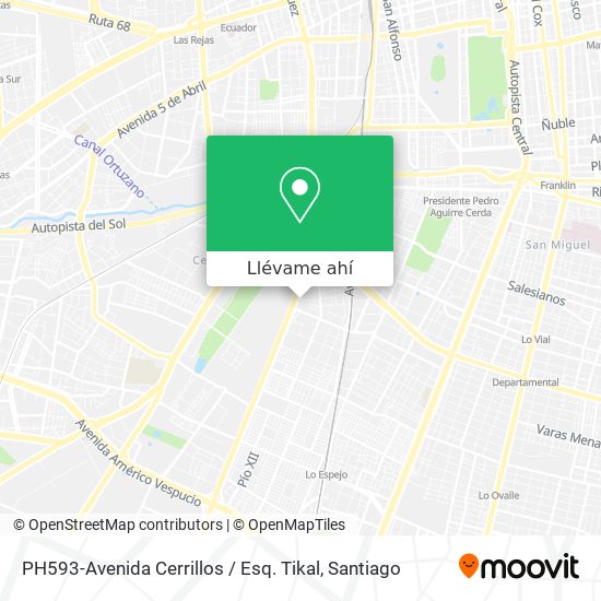 Mapa de PH593-Avenida Cerrillos / Esq. Tikal