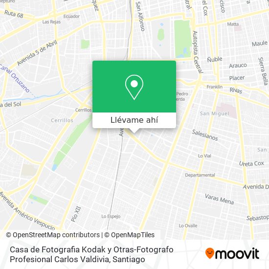 Mapa de Casa de Fotografia Kodak y Otras-Fotografo Profesional Carlos Valdivia