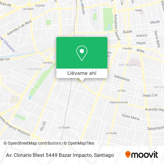 Mapa de Av. Clotario Blest 5449 Bazar Impacto
