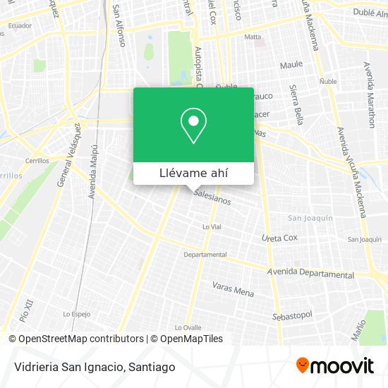 Mapa de Vidrieria San Ignacio