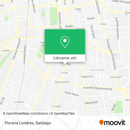 Mapa de Floreria Londres