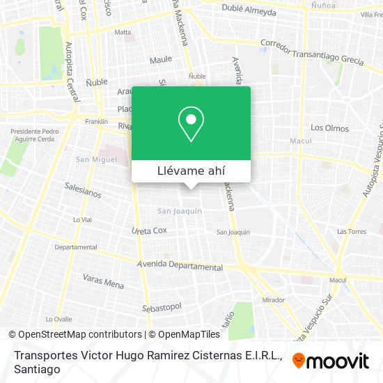 Mapa de Transportes Victor Hugo Ramirez Cisternas E.I.R.L.