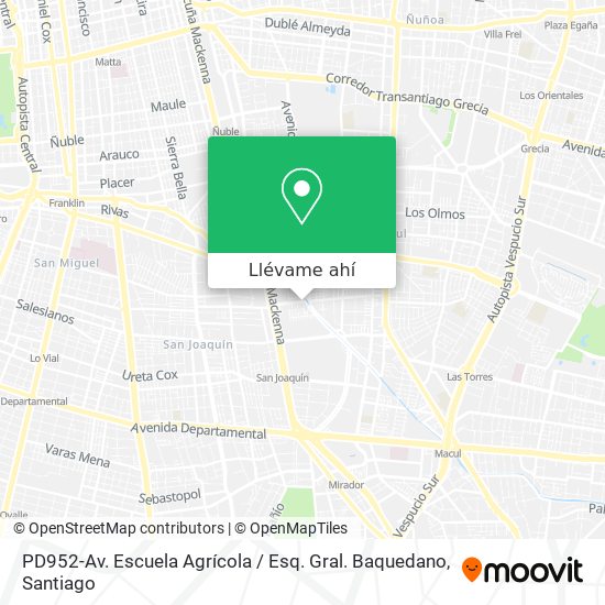 Mapa de PD952-Av. Escuela Agrícola / Esq. Gral. Baquedano