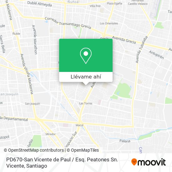 Mapa de PD670-San Vicente de Paul / Esq. Peatones Sn. Vicente