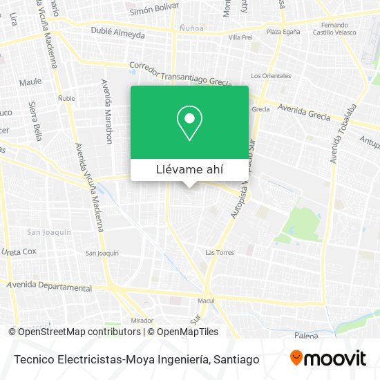 Mapa de Tecnico Electricistas-Moya Ingeniería