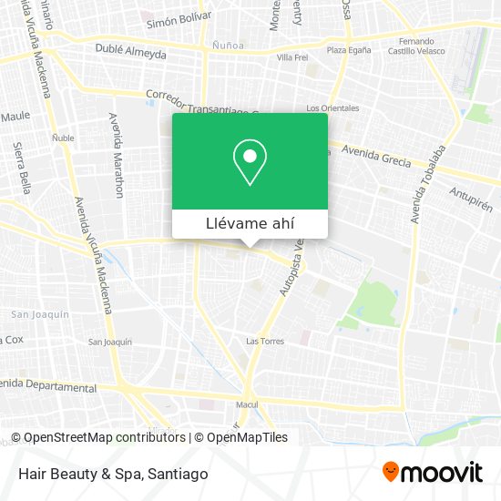 Mapa de Hair Beauty & Spa