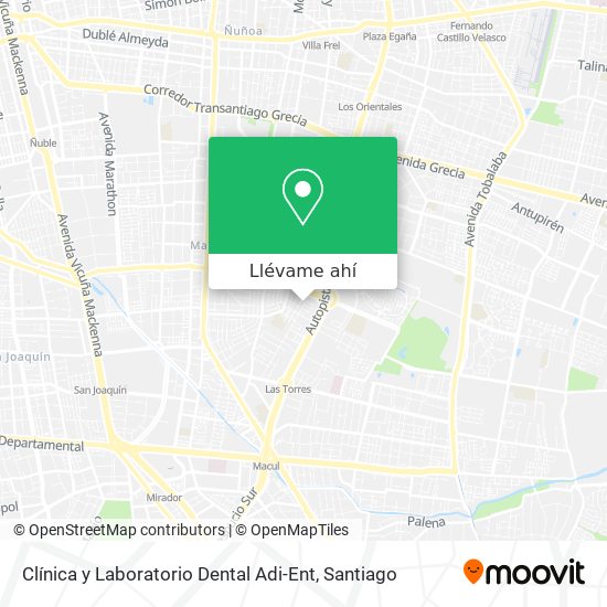 Mapa de Clínica y Laboratorio Dental Adi-Ent