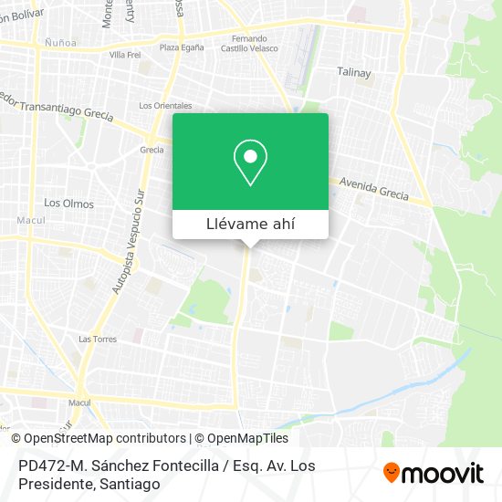 Mapa de PD472-M. Sánchez Fontecilla / Esq. Av. Los Presidente